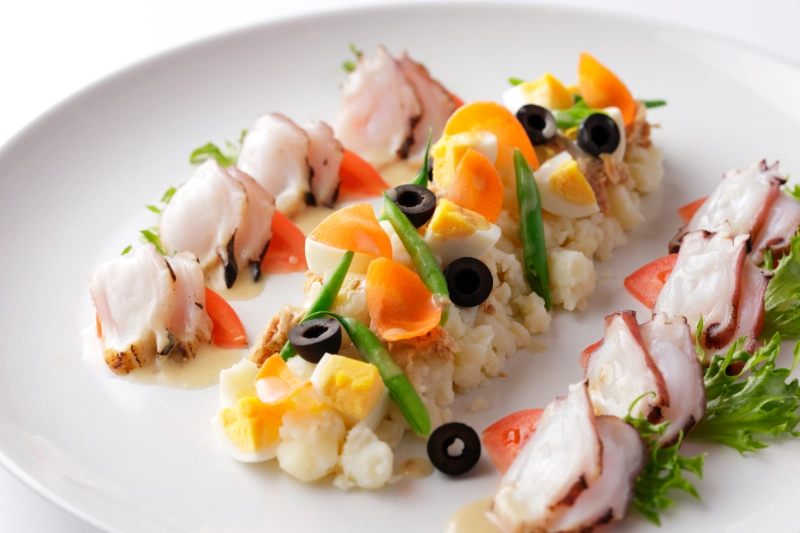 炙り蛸とニース風サラダ