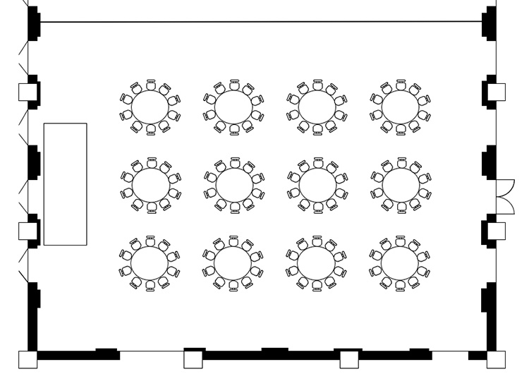 ［会議・総会］ノースランドホール1/2（スクール形式）
