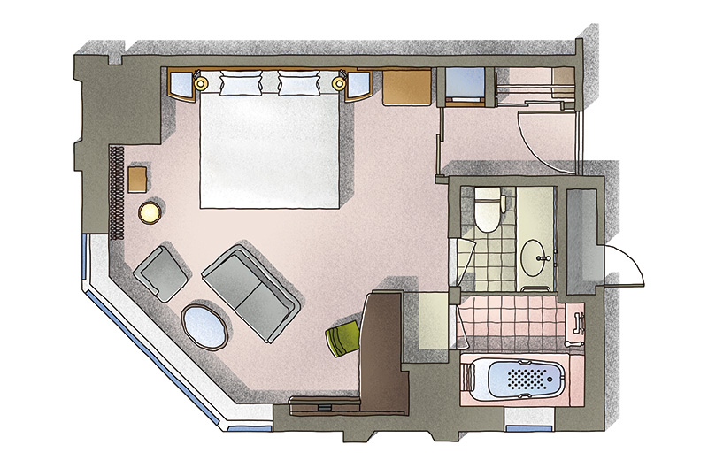 Plan of guestrooms (example)