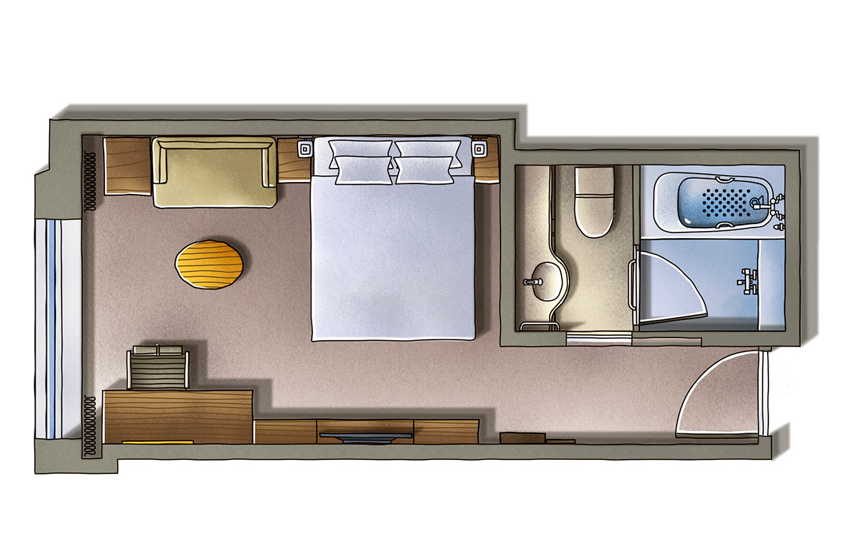 Plan of guestrooms (example)（Ａ）