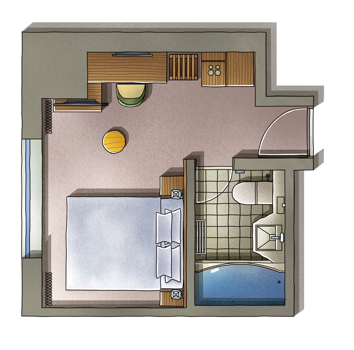 Plan of guestrooms （B）(example)