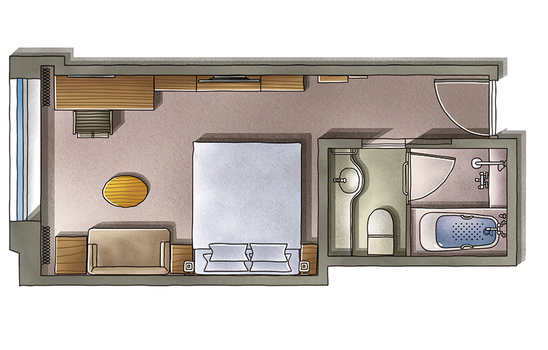 Plan of guestrooms (example)