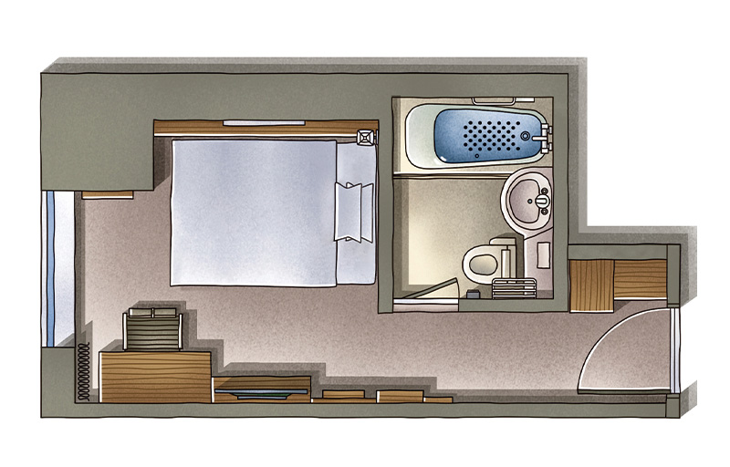 Plan of guestrooms (example)