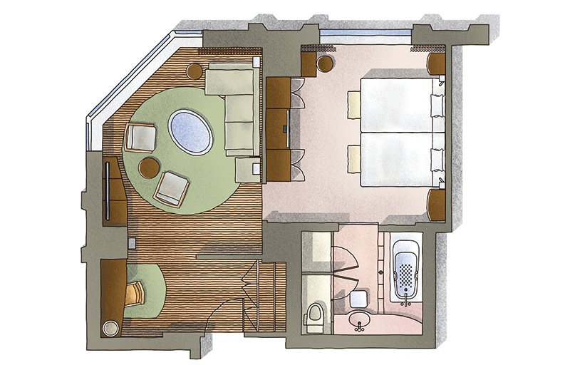 Plan of guestrooms (example)